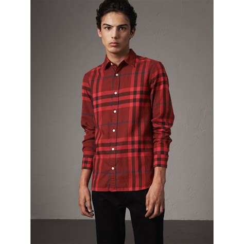 mens burberry flannel|burberry flannel shirt men's.